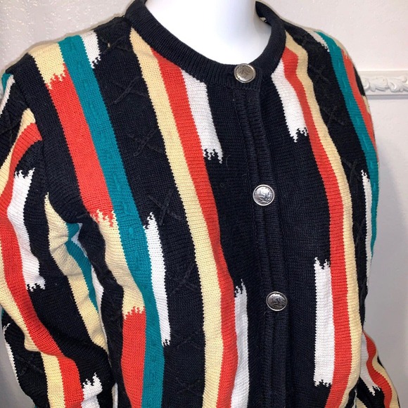 First Issue Tribal Print Cardigan Sweater Native Indian Boho Button Up Womens Sm - Picture 6 of 7